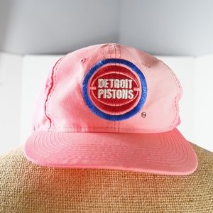 Vintage Pink Detroit Pistons snapback hat